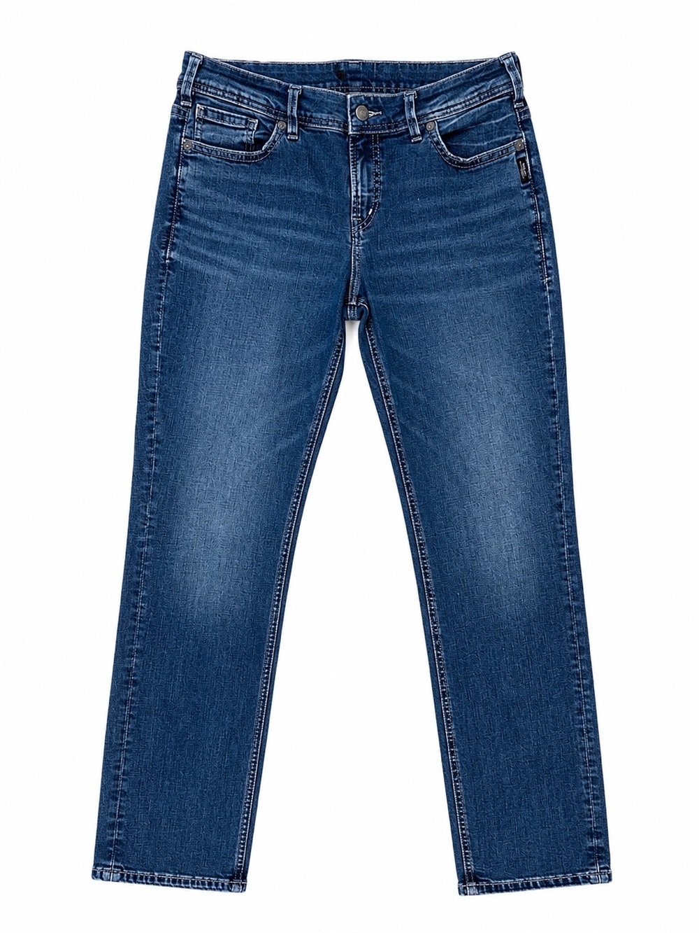 Silver Jeans Co Elyse Straight Jeans 14W Dark Wash Stretch Denim 28” Inseam